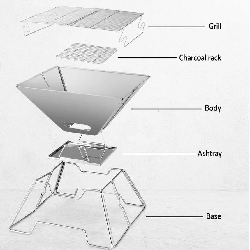 Stainless Steel BBQ Firepit - Image 6