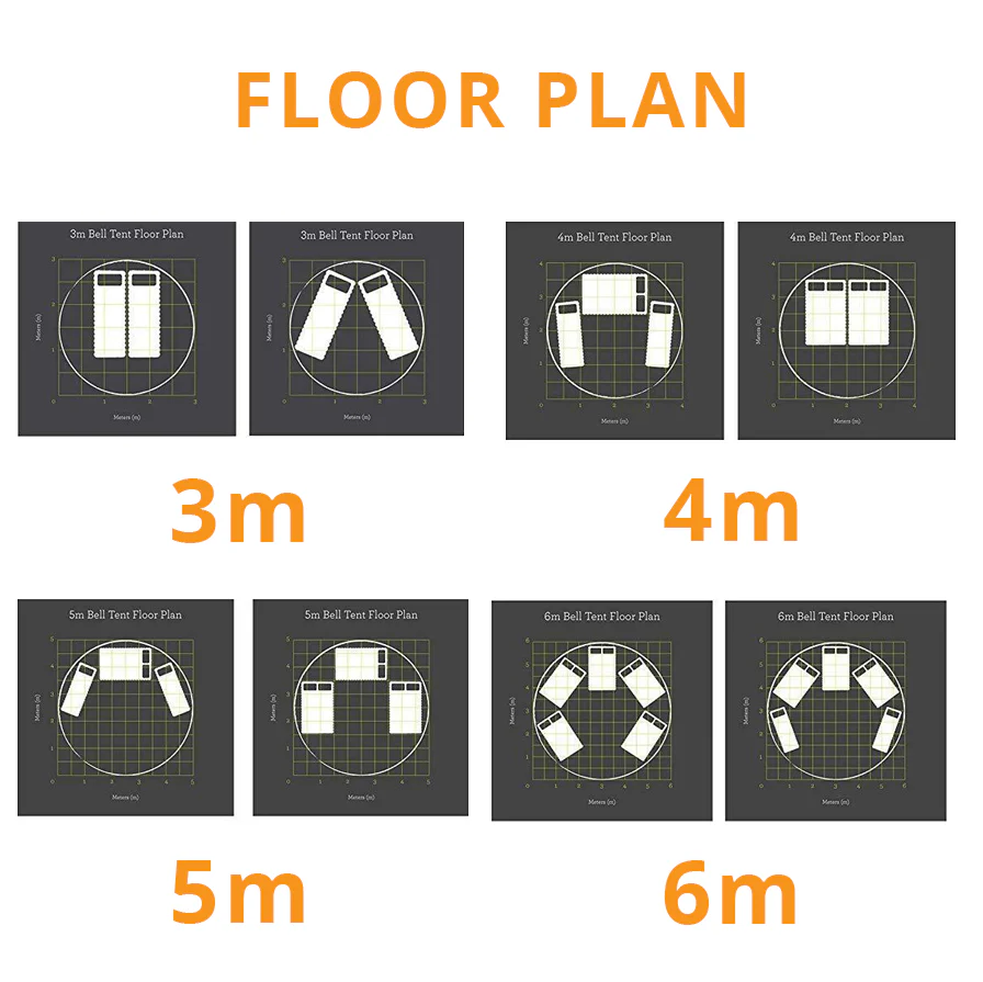 Canvas Bell Tent - 3m/4m/5m/6m - Image 4