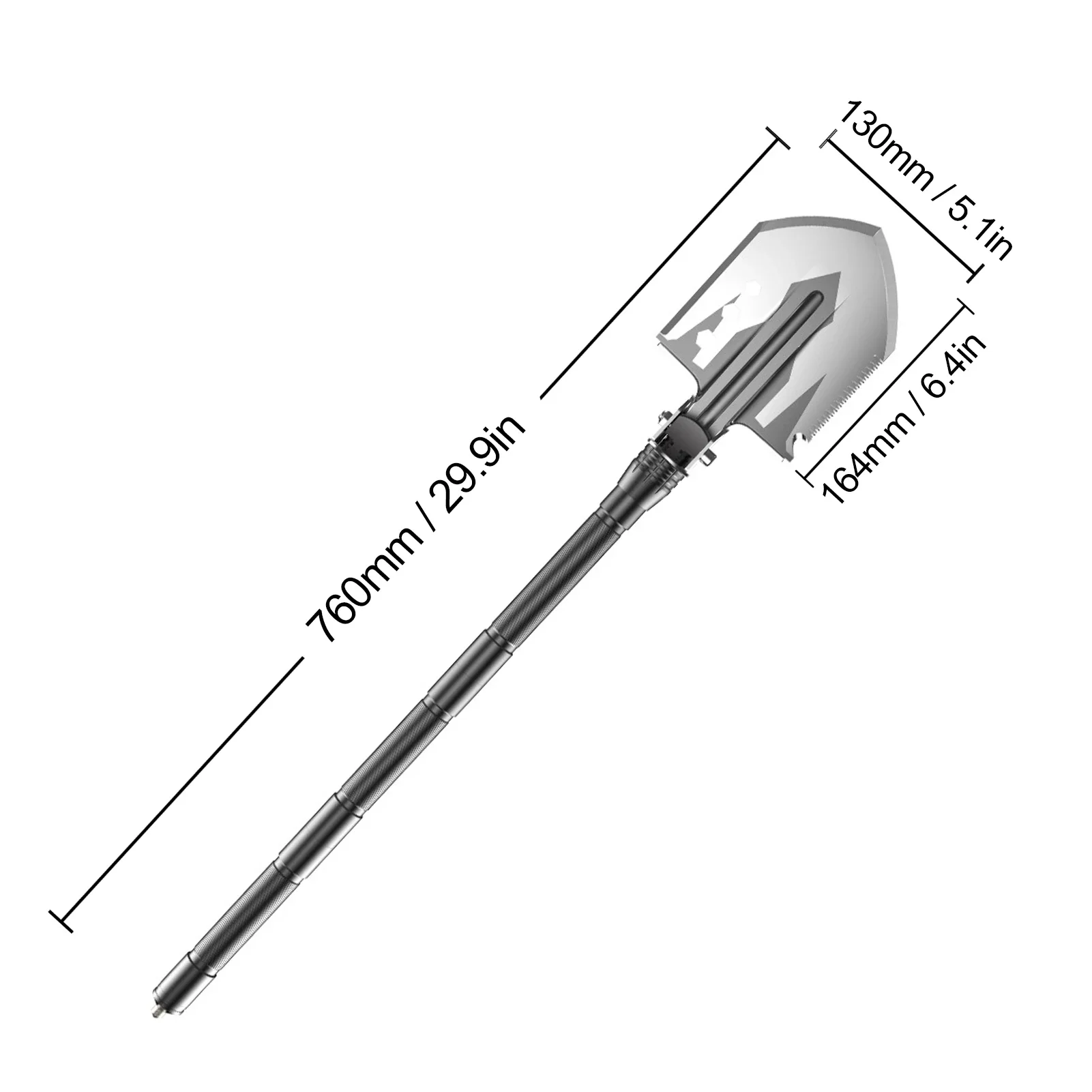 6 in 1 Folding Shovel Multi-Tool for Camping - Image 4