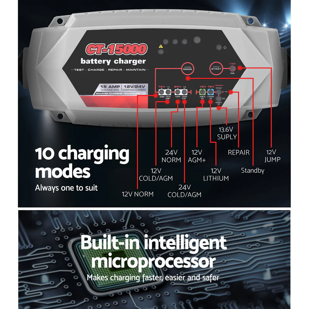 Smart Battery Charger 15A - Image 4