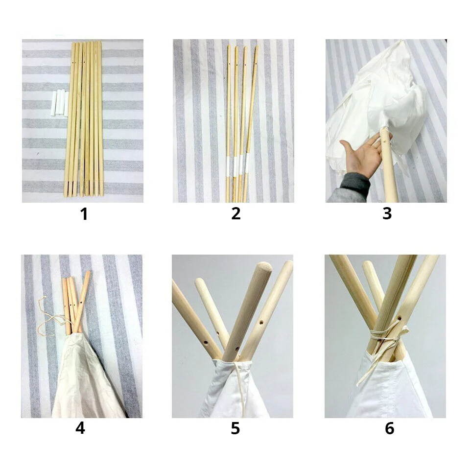 Kids Teepee Tent - Canvas Boho - Image 5