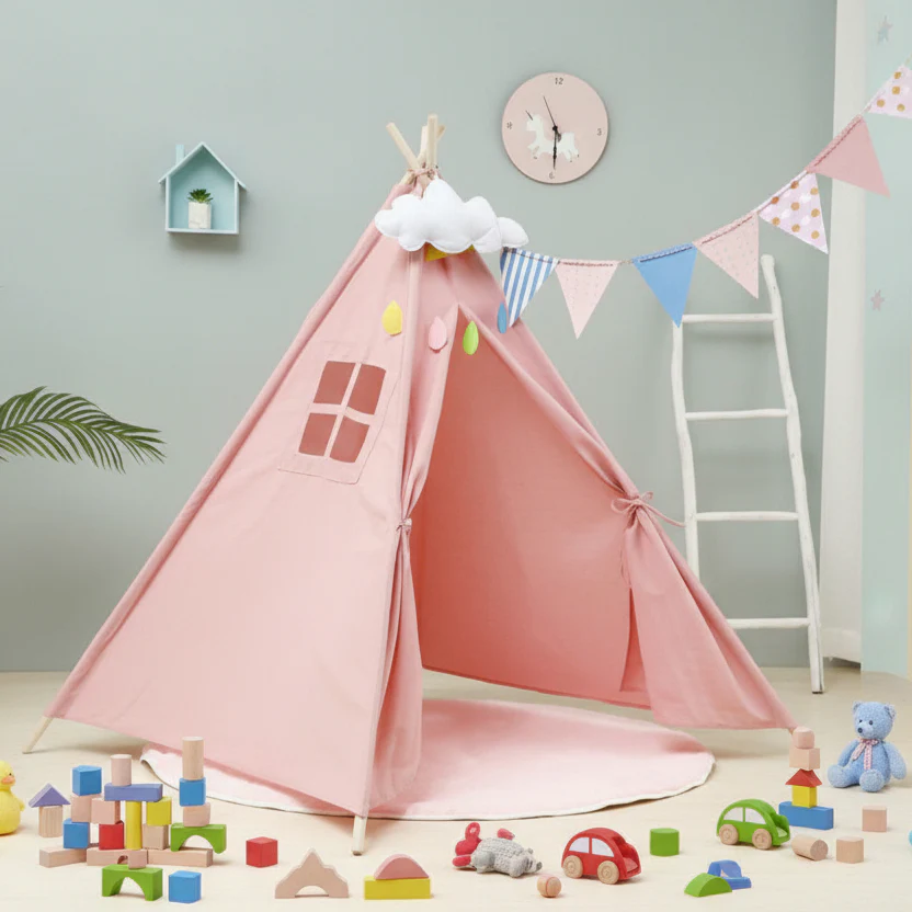 Kids Teepee Tent - Canvas Boho - Image 9