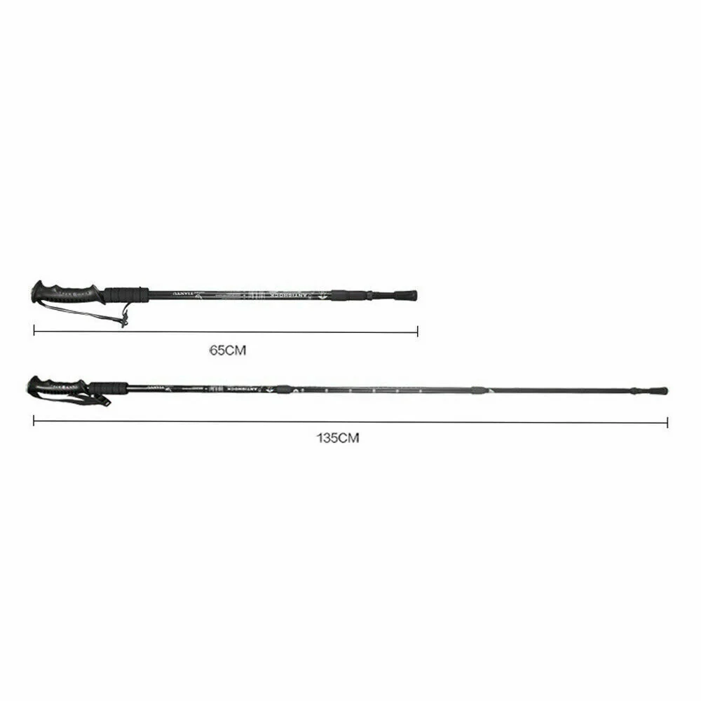 2x Telescopic Hiking Poles - Aluminium - Image 10