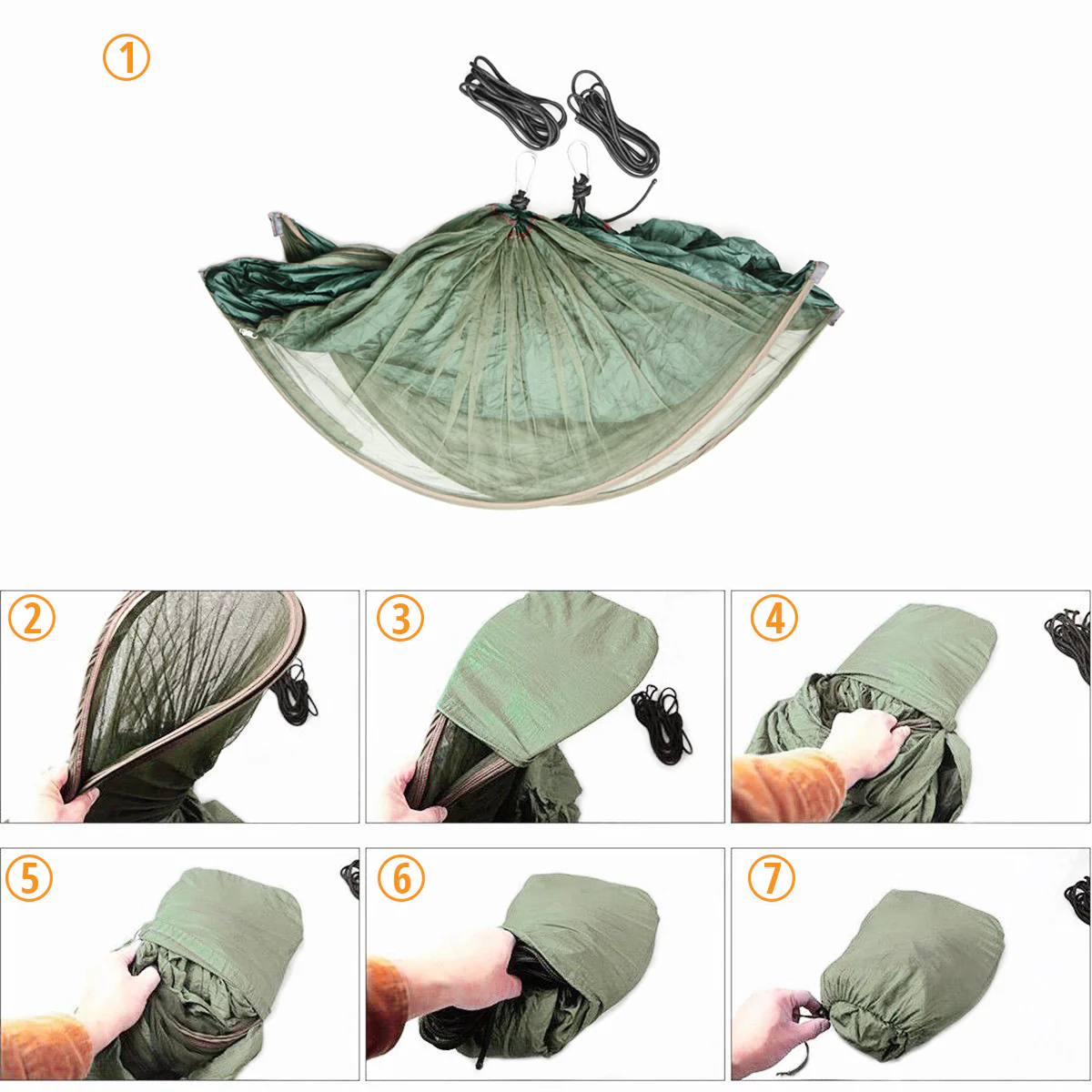 Tunnel Hammock with Mosquito Net - Image 12