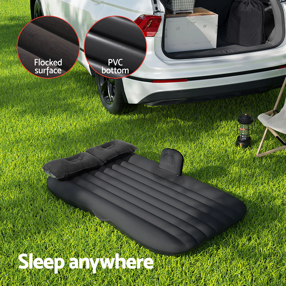 Car Mattress 134x78 Inflatable SUV Back Seat Camping Bed Black - Image 6